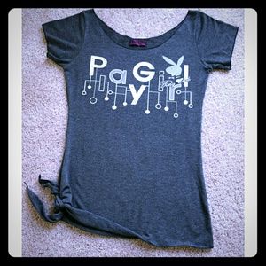 Cute off the shoulder gray graphic tee Size S/M